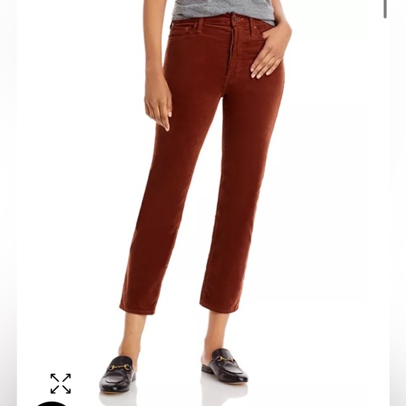 MOTHER Pants - Mother High Rise Ankle Straight Leg Corduroy Pant